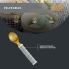 Thyme & Table Gold Finish Ice Cream Scoop with Ceramic Cross-Hatch Handle